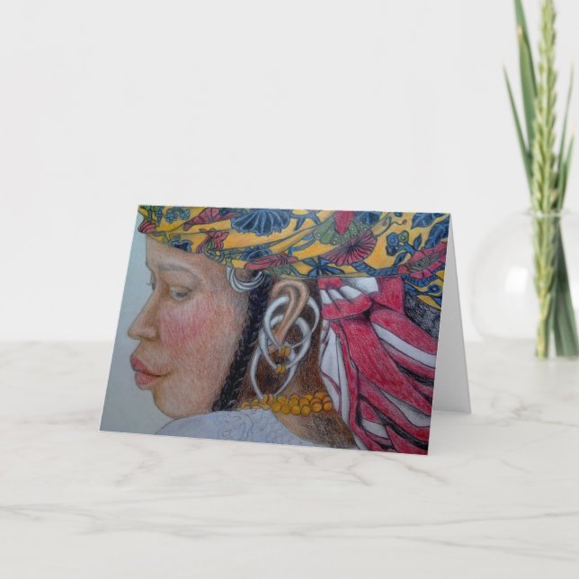 "Fulani Woman"-hälsningskort Kort (Framsida)