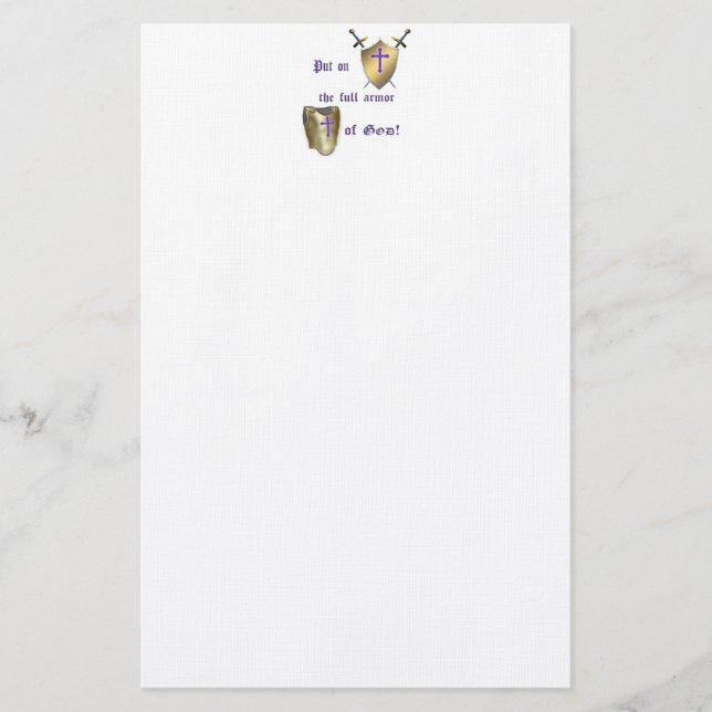 Full Armor av guden Brevpapper (Framsida)