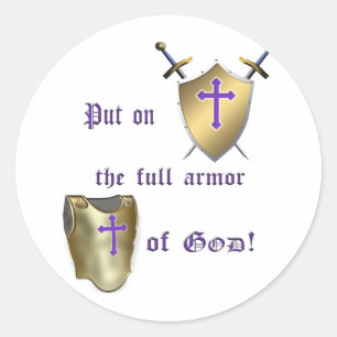 Full Armor av guden Runt Klistermärke