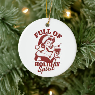 Full Av Höjd Julstämning Vin Snarky Jul Xmas Julgransprydnad Keramik