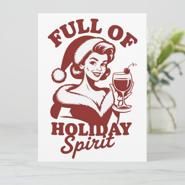 Full av höststämning Vin Snarky jul Xmas Julkort (Stående Fram)