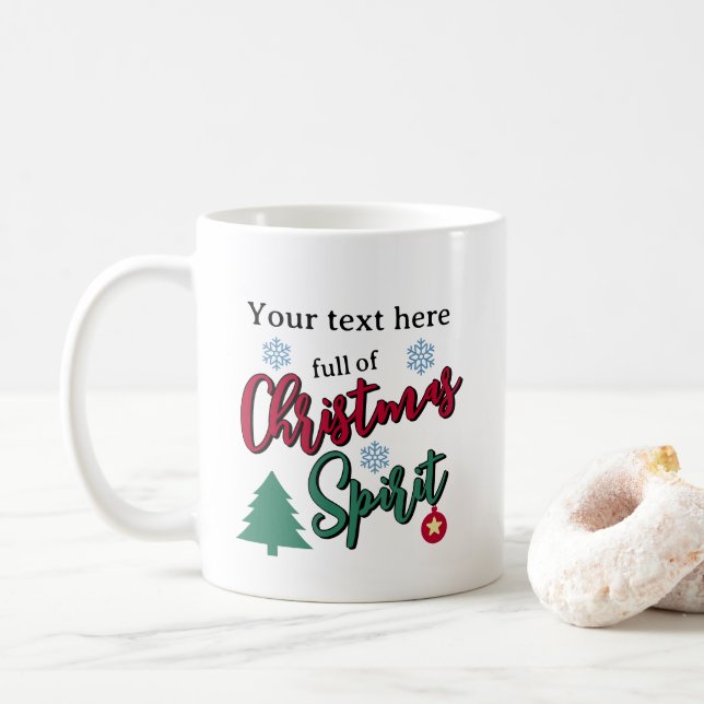 Full av julstämning Anpassad Kaffemugg (Med munk)