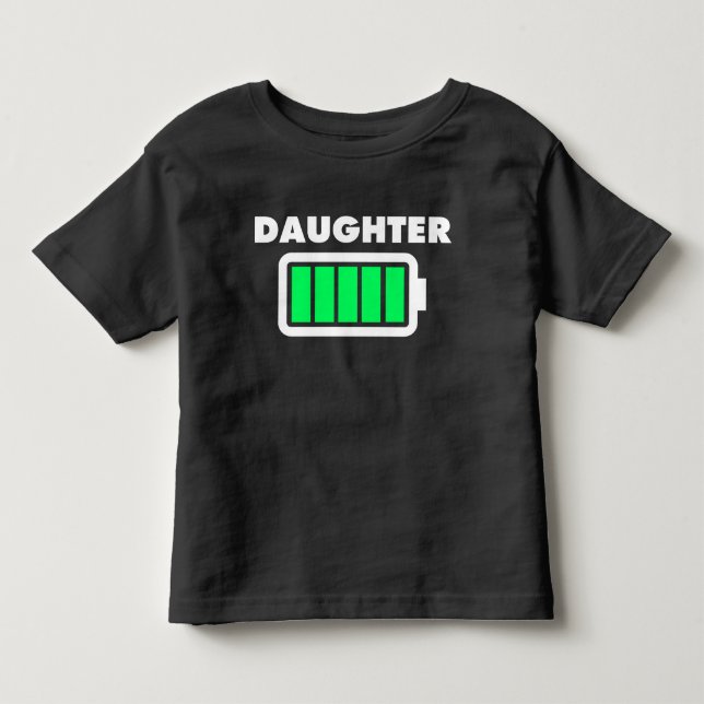 Full batteriskjorta för dotter tee (Framsida)