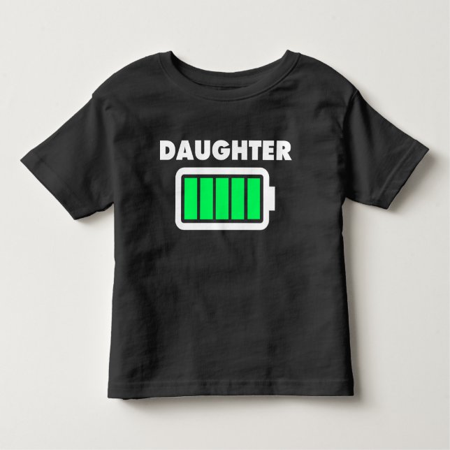 Full batteriskjorta för dotter tee shirt (Framsida)