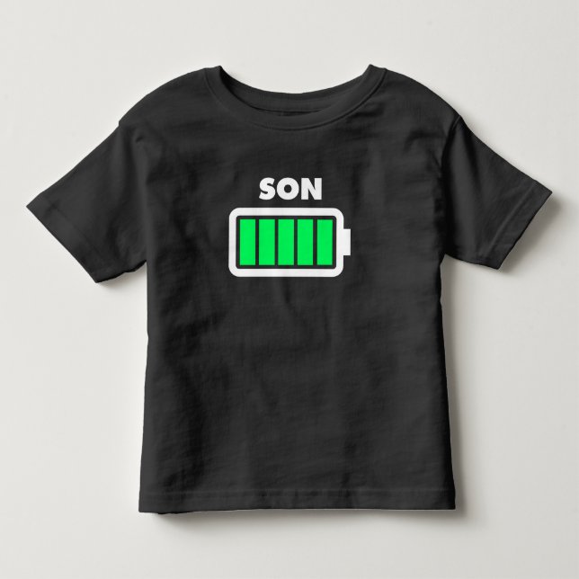Full batteriskjorta för Son T-shirt (Framsida)