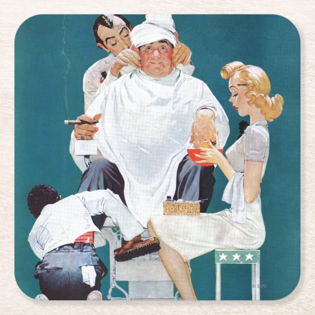 Full behandling underlägg papper kvadrat (Framsidan)