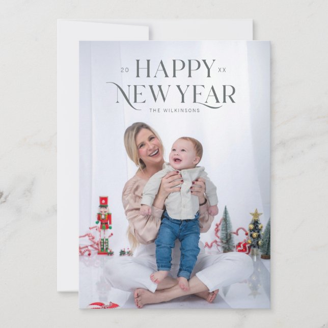 Full bleed festiva fetstil  julkort (Framsida)