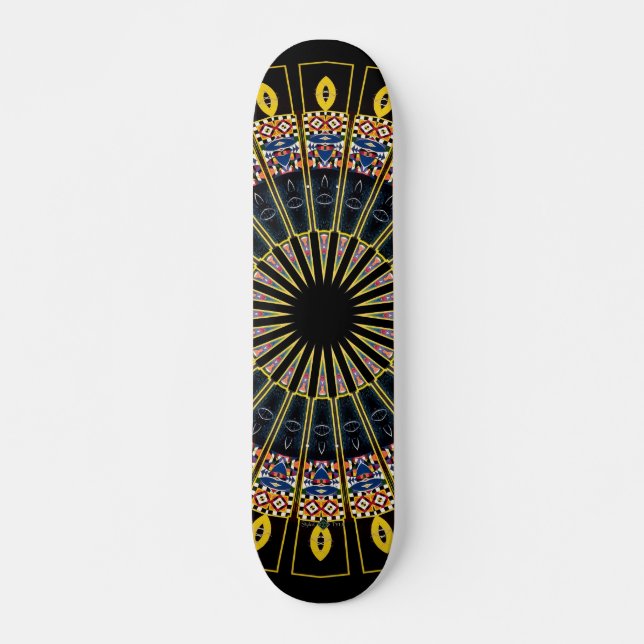 Full Circle Mandala 2 Mini Skateboard Bräda 18,5 Cm (Framsida)