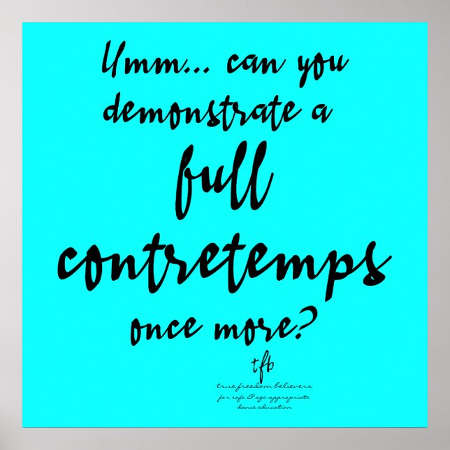 Full Contretemps Ljus Cyan Poster (Framsidan)