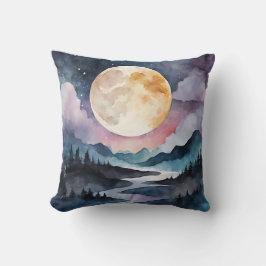 Full fart över berg och skog kudde