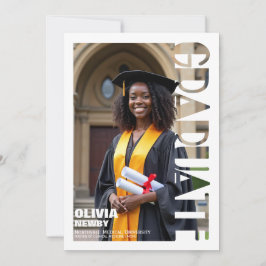🎓Full‑Foto Examenstårtparty Inbjudningar