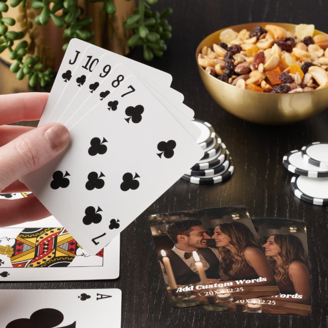 Full Foto- Vertikala Anpassade Ord Casinokort (På plats)