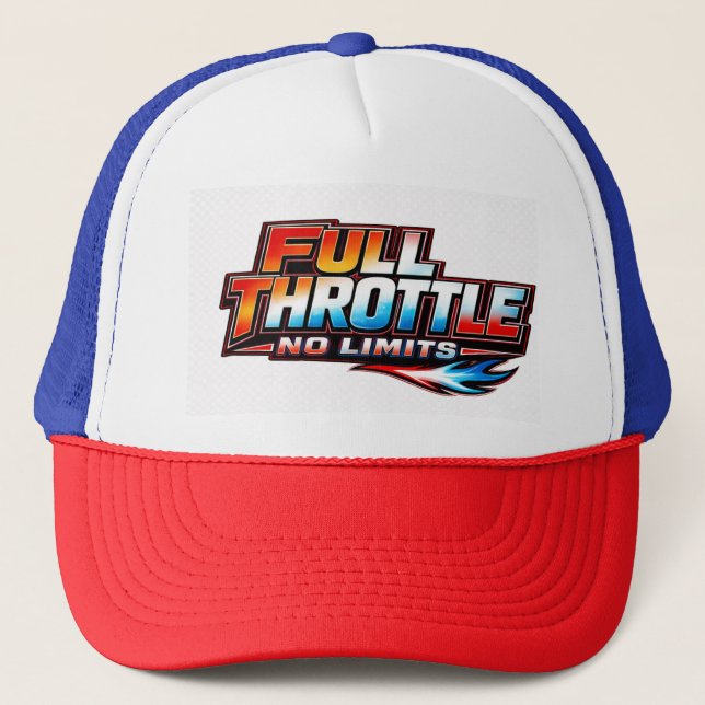 FULL GAS OLIMIT HATT – STOR FET RACINGTEXT KEPS (Framsida)