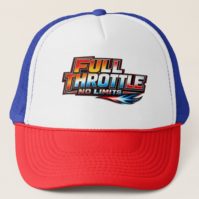 FULL GAS OLIMIT HATT – STOR FET RACINGTEXT KEPS (Framsida)