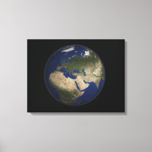 Full jord beskådar av afrika, Europa och mittet E Canvastryck