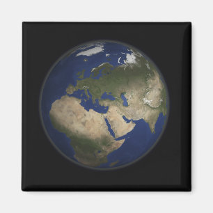 Full jord beskådar av afrika, Europa och mittet E Magnet