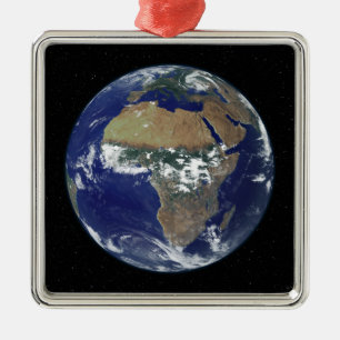 Full jordvisningafrika och Europa Julgransprydnad Metall