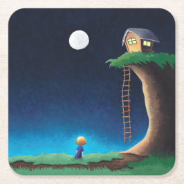 Full måndagskorgen Himlar Papper Underlägg Kvadrat