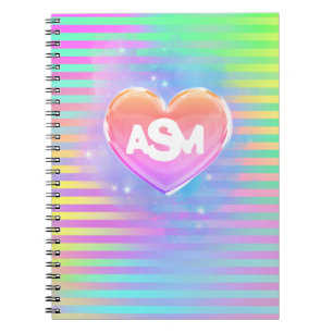 Full Monogram Magic Heart College-linjerat anteckn Anteckningsbok