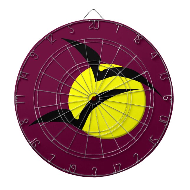 Full Moon and Fladdermöss Dart Board Piltavla (Framsidan)