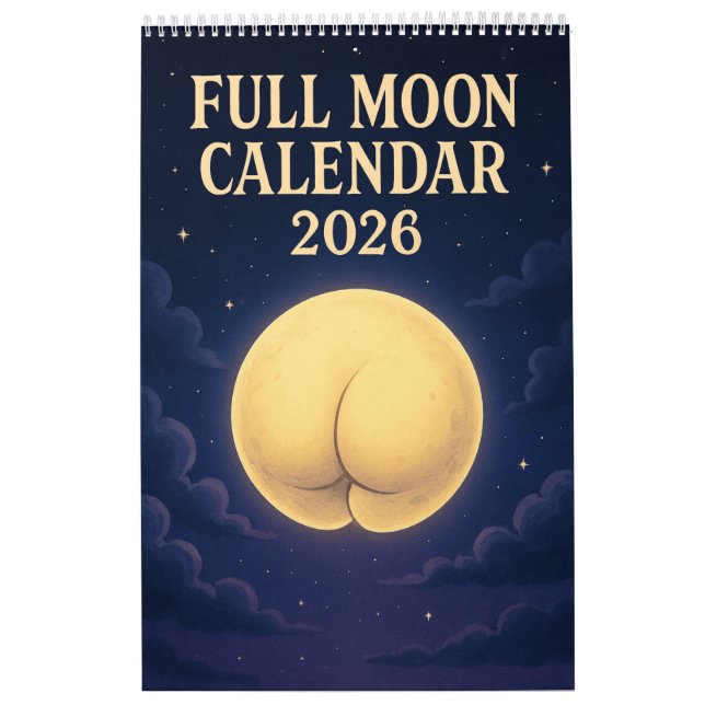 Full Moon Animals 2026 Funny Wall Calendar Kalender (Omslag)