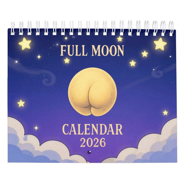 Full Moon Animals 2026 Funny Wall Calendar Kalender (Omslag)