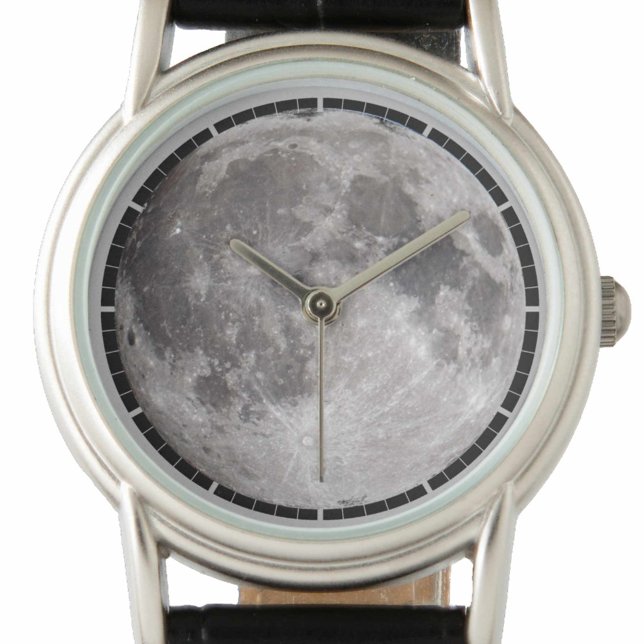 Full Moon Astronomy Image Watch Armbandsur (Skapare uppladdad)