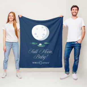 Full Moon, Baby! - Den vita Lotus Fleecefilt