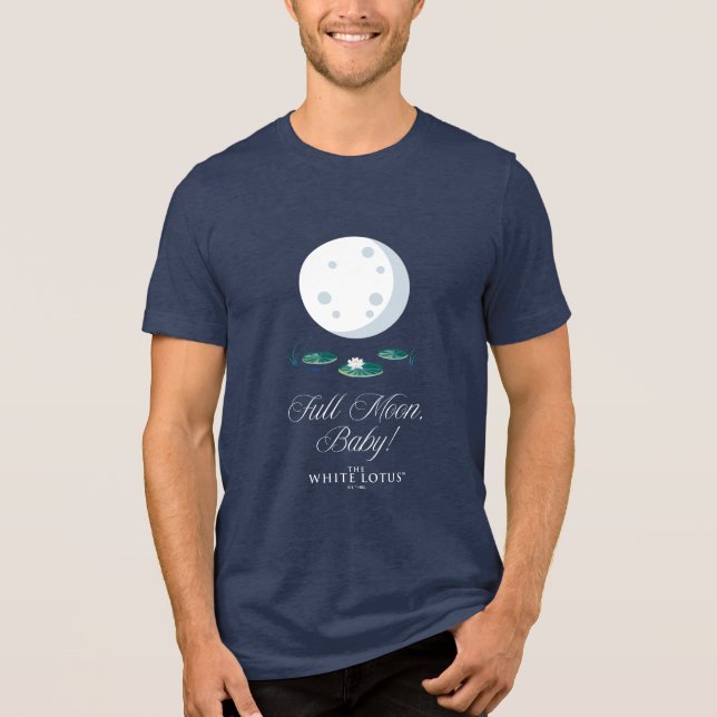 Full Moon, Baby! - Den vita Lotus T Shirt (Framsida)