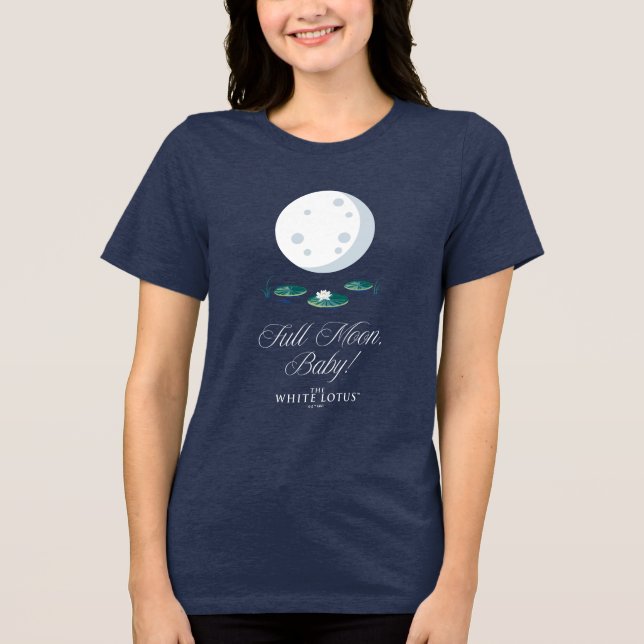 Full Moon, Baby! - Den vita Lotus T Shirt (Framsida)