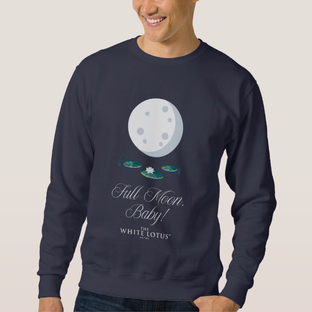 Full Moon, Baby! - The White Lotus Lång Ärmad Tröja (Framsida)