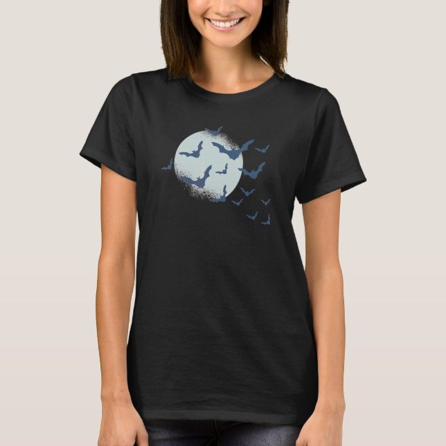 Full Moon Bat är designad för dem som uppskattar T Shirt (Framsida)