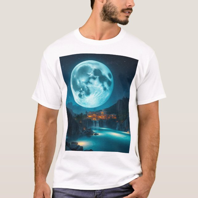 Full Moon Beach Hotel T Shirt (Framsida)