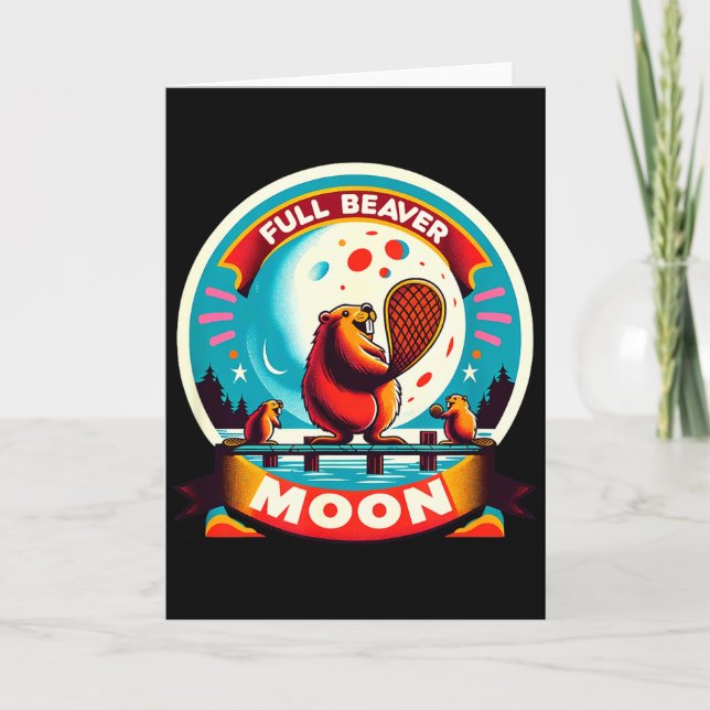 Full Moon Beaver  Kort (Framsida)