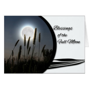 Full moon Blesses, Pagan Måne-spritkort Hälsningskort
