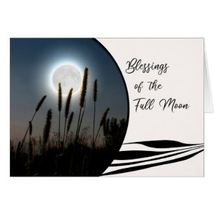 Full Moon Blessings Pagan Måne Spirit Hälsningskort