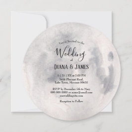 Full Moon Boho bröllopsinbjudan Inbjudningar