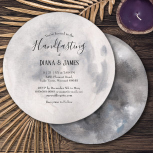 Full Moon Boho Wicca Handfasting Ceremony Inbjudningar