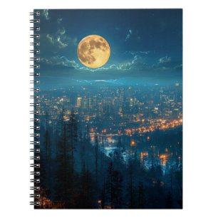 Full Moon, City på Nattens bärbara dator Anteckningsbok