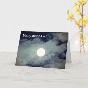 Full Moon Clouds Funny Birthday Kort