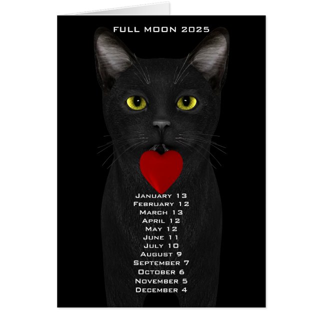 Full Moon Data 2025 Hälsningskort (Framsidan)