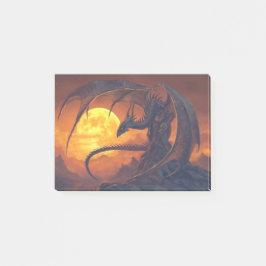 Full Moon Dragon Fantasy Post-it Block