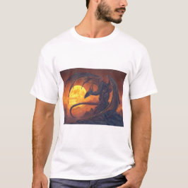 Full Moon Dragon Fantasy T Shirt