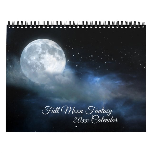 Full Moon Fantasy Lunar Surrealism Celestial Natt Kalender (Omslag)