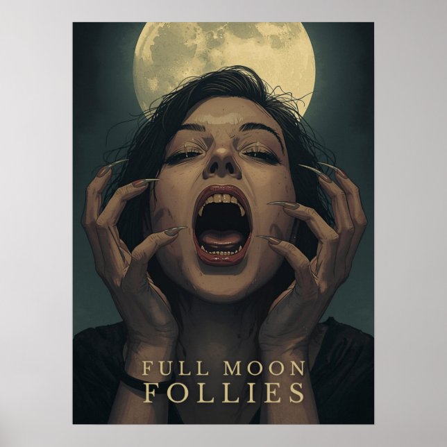 Full Moon Follies | Halloween Poster (Framsidan)