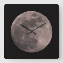 Full Moon Fyrkantig Klocka