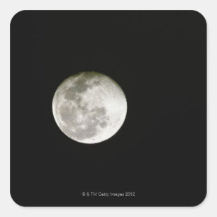 Full Moon Fyrkantigt Klistermärke