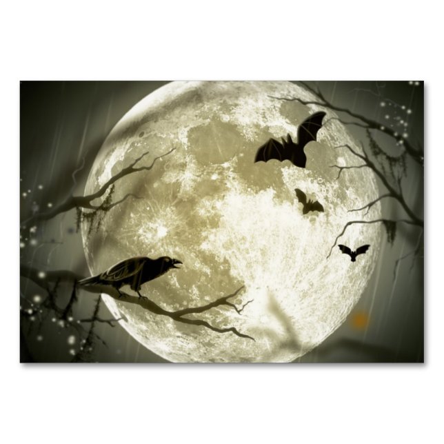 Full Moon Halloween Bordsnummer (Framsidan)