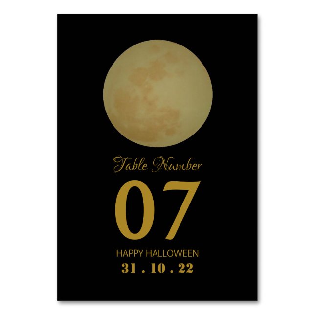 Full Moon, Halloween fest Bordsnumret Bordsnummer (Framsidan)