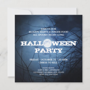 Full Moon Halloween fest-inbjudan Inbjudningar